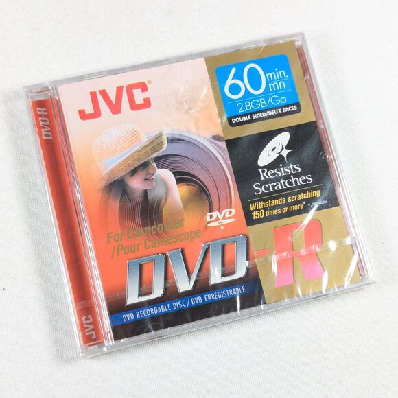 3 x New in plastic JVC DVD-R Camcorder disc 60 mins / 2.8GB - Picture 2 of 10